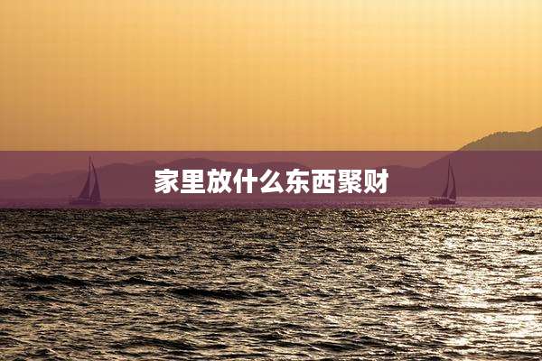 家里放什么东西聚财