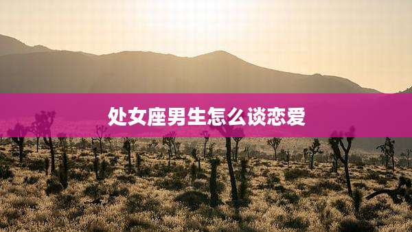 处女座男生怎么谈恋爱