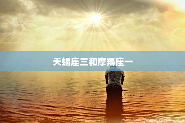 天蝎座三和摩羯座一