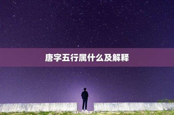 唐字五行属什么及解释