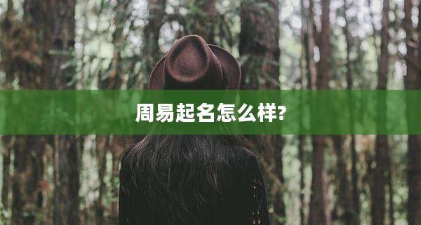 周易起名怎么样?