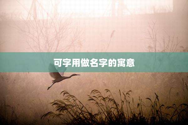 可字用做名字的寓意