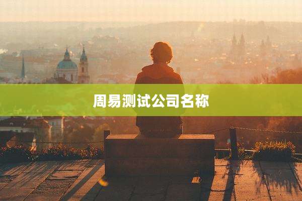 周易测试公司名称