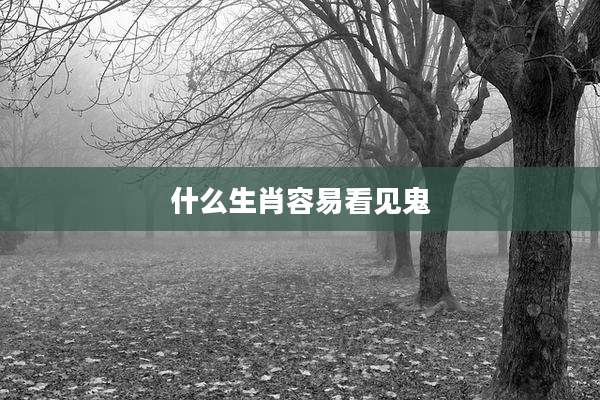 什么生肖容易看见鬼