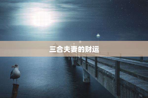 三合夫妻的财运