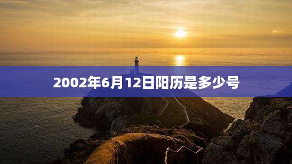 2002年6月12日阳历是多少号