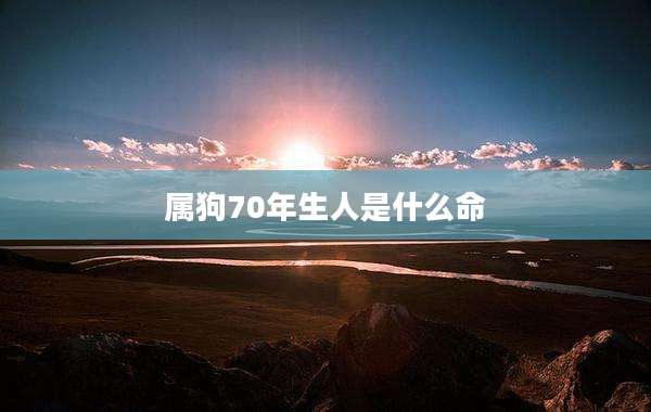 属狗70年生人是什么命