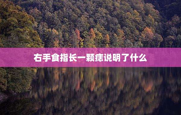 右手食指长一颗痣说明了什么