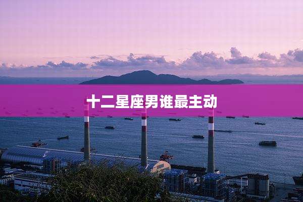 十二星座男谁最主动