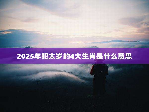 2025年犯太岁的4大生肖是什么意思