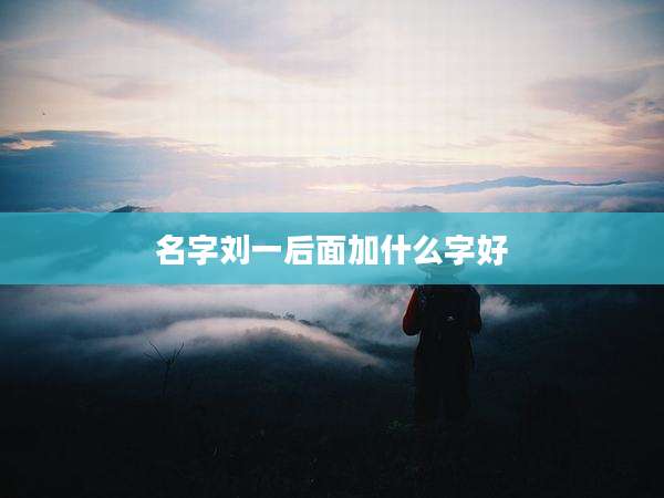 名字刘一后面加什么字好