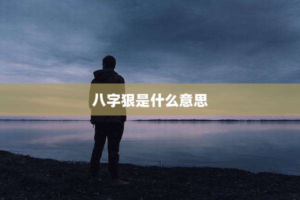 八字狠是什么意思