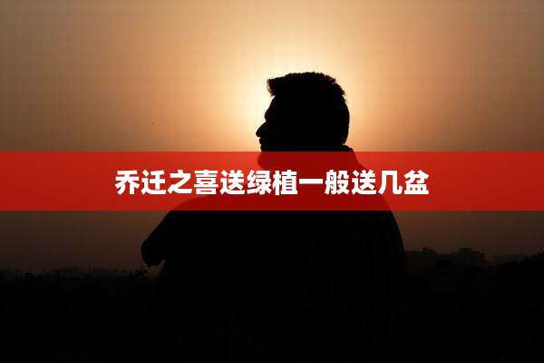 乔迁之喜送绿植一般送几盆