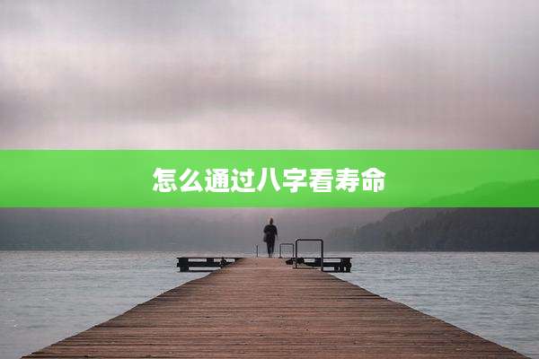 怎么通过八字看寿命