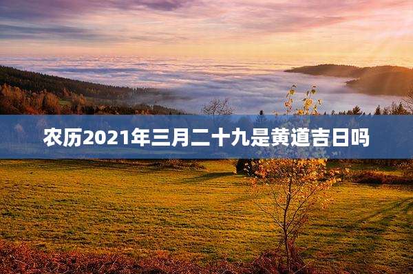 农历2021年三月二十九是黄道吉日吗