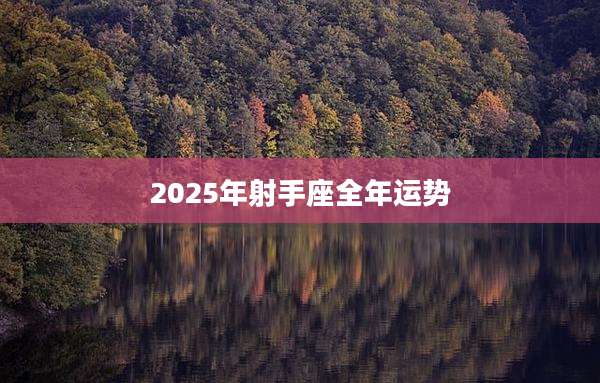 2025年射手座全年运势
