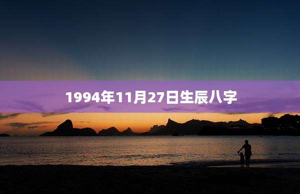 1994年11月27日生辰八字