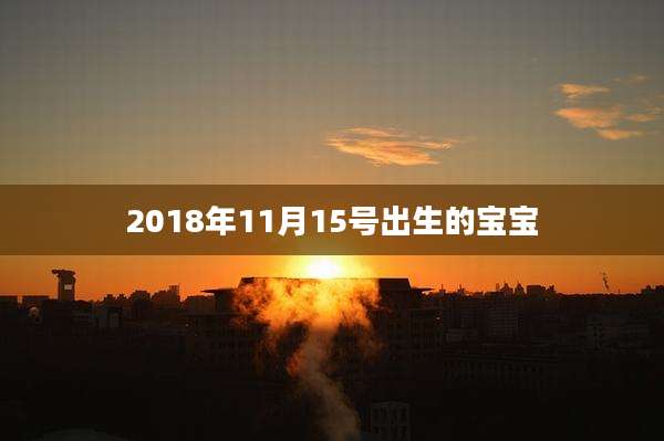 2018年11月15号出生的宝宝