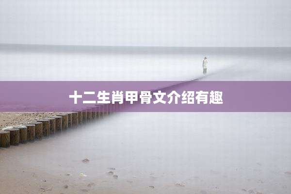 十二生肖甲骨文介绍有趣