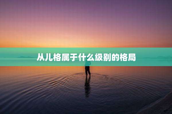 从儿格属于什么级别的格局