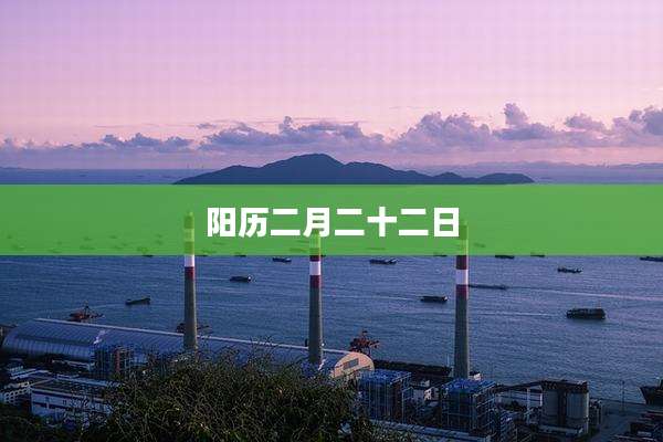 阳历二月二十二日