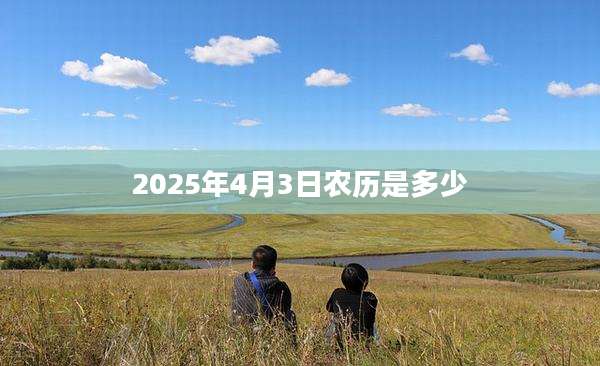 2025年4月3日农历是多少