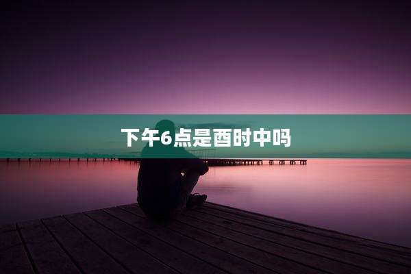 下午6点是酉时中吗