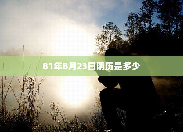81年8月23日阴历是多少