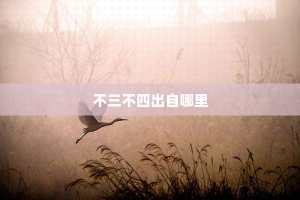 不三不四出自哪里