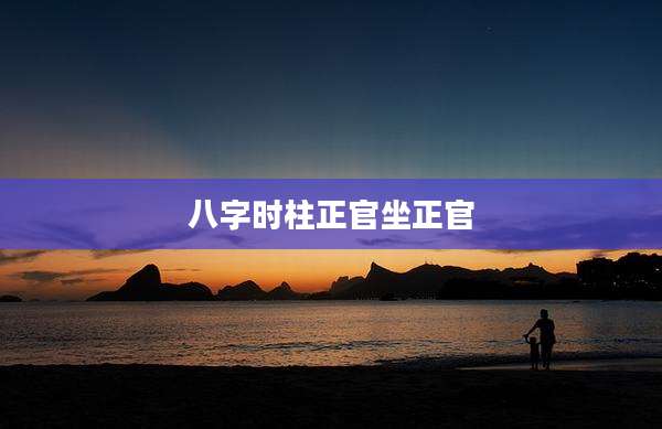 八字时柱正官坐正官