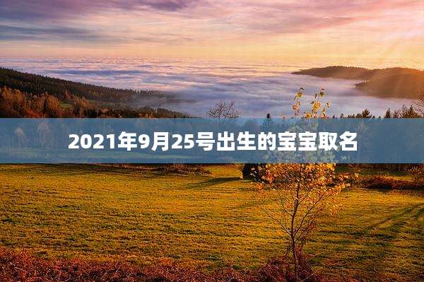 2021年9月25号出生的宝宝取名