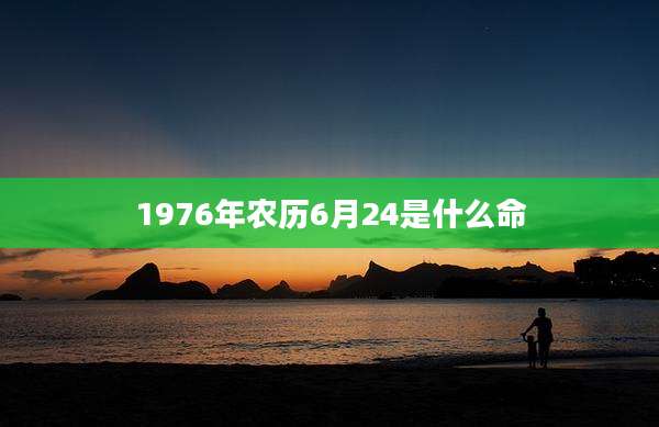 1976年农历6月24是什么命