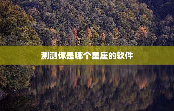 测测你是哪个星座的软件