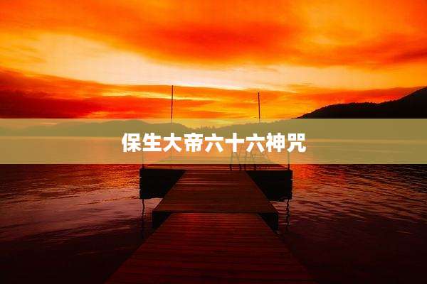 保生大帝六十六神咒