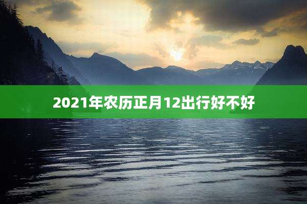 2021年农历正月12出行好不好