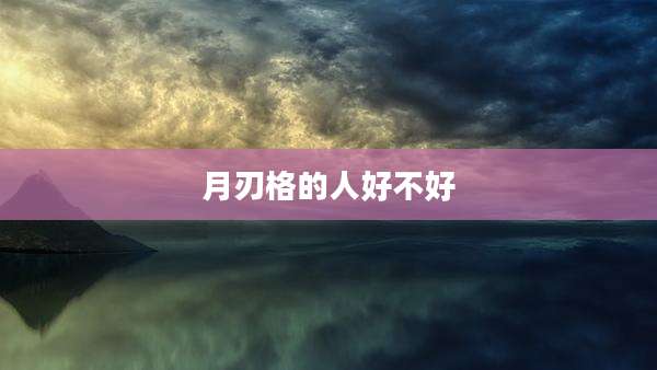 月刃格的人好不好