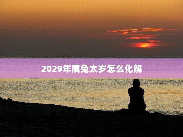 2029年属兔太岁怎么化解