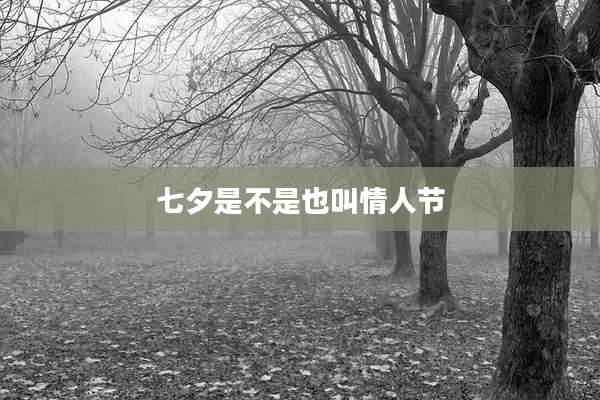 七夕是不是也叫情人节