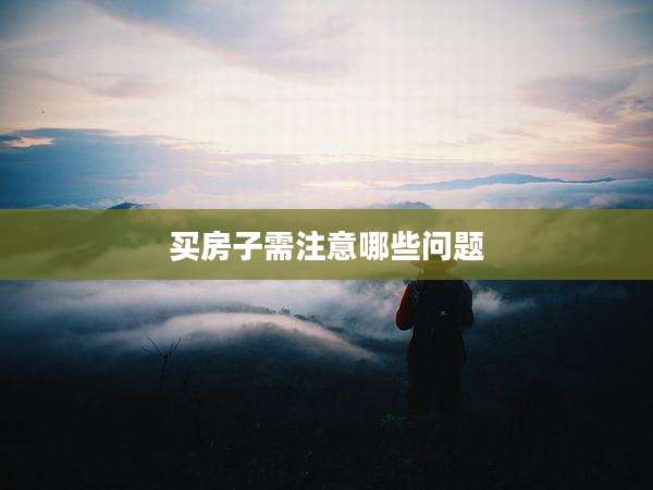 买房子需注意哪些问题
