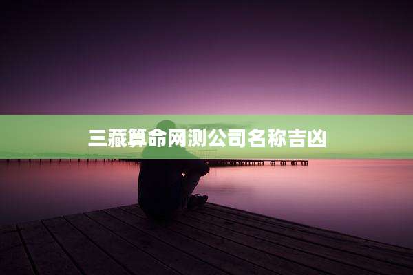 三藏算命网测公司名称吉凶
