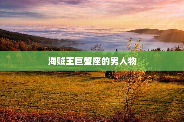 海贼王巨蟹座的男人物