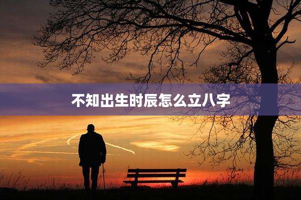 不知出生时辰怎么立八字