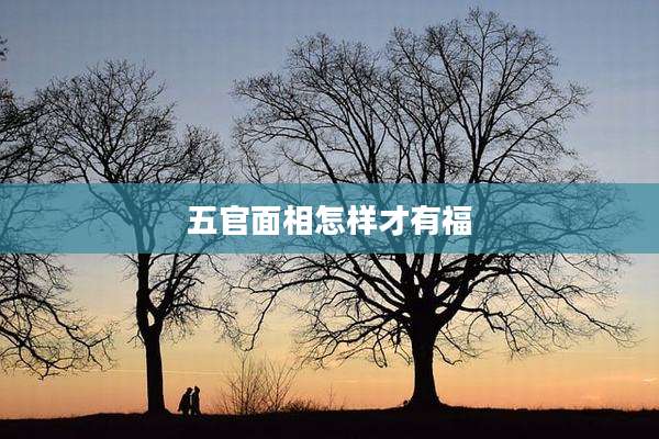 五官面相怎样才有福