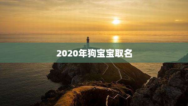 2020年狗宝宝取名