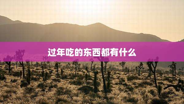 过年吃的东西都有什么