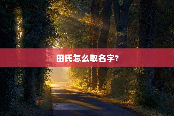 田氏怎么取名字?