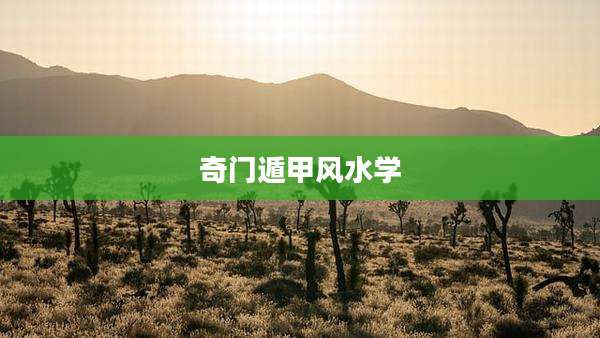 奇门遁甲风水学