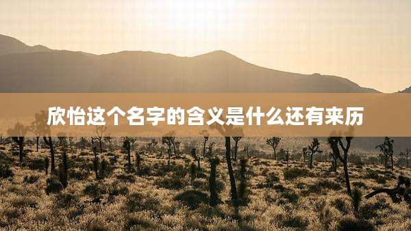 欣怡这个名字的含义是什么还有来历