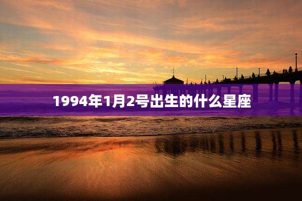1994年1月2号出生的什么星座