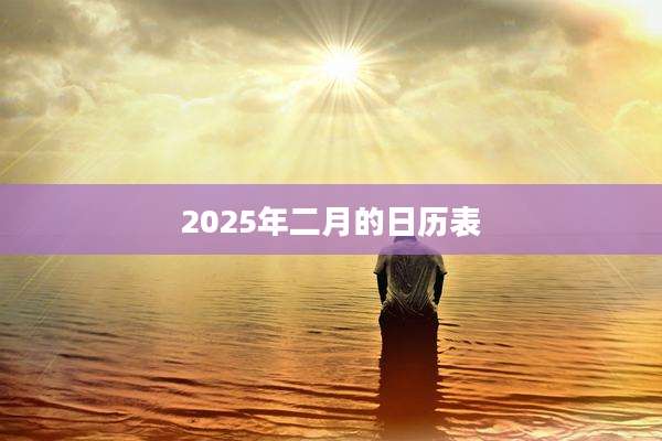 2025年二月的日历表